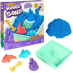 Kinetic Sand plast Kinetic Sand modrá sada hradu z písku + formičky a příslušenství Spin Master