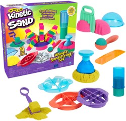 Kinetický písek Kinetic Sand Ultimate Sandisfying Set 3 barvy 10x příslušenství