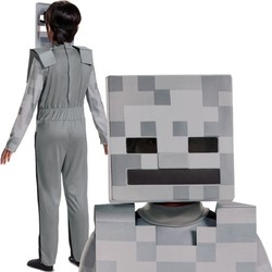 Minecraft Halloweenský kostým, karnevalový kostým Kostlivec Bílý kostlivec 137-149 cm (10-12 let)