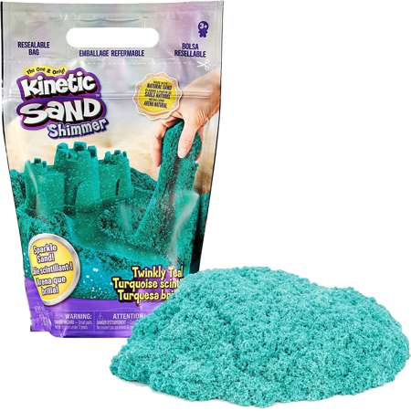 Kinetic Sand Shimmer třpytky tyrkysová 907 g