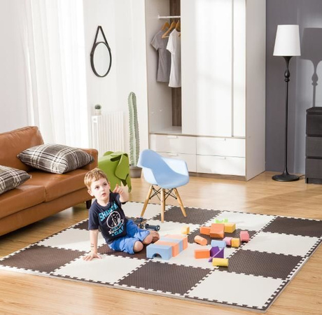 Pěnová podložka Podlahové puzzle bezpečné vodotěsné 3 ks. tmavě zelená 62 x 62 x 1 cm láhev zelená Humbi