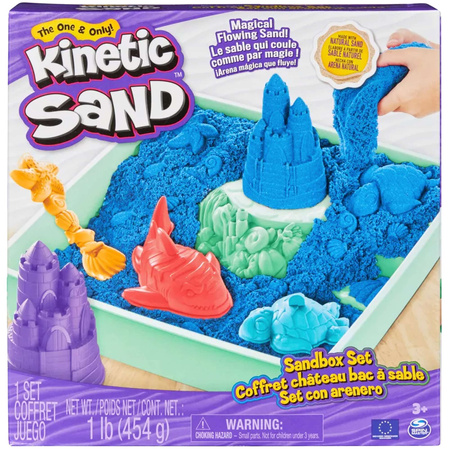 Kinetic Sand plast Kinetic Sand modrá sada hradu z písku + formičky a příslušenství Spin Master