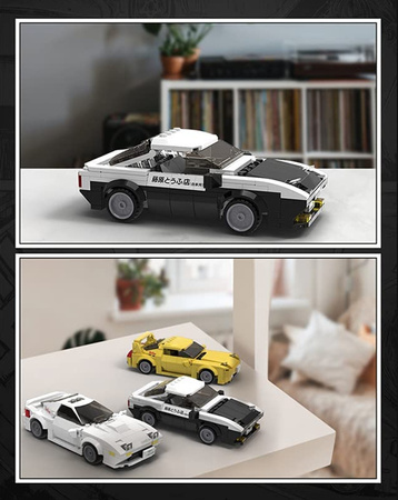 CaDA Stavební kostky Toyota AE86 Trueno Initial D Černobílé závodní auto 280 kusů