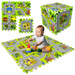 Humbi Vzdělávací podložka Silné pěnové puzzle 31,5 x 31,5 x 1 cm 9 kusů Barevné ulice Miasto sto ulic Budovy Domy Domy domy