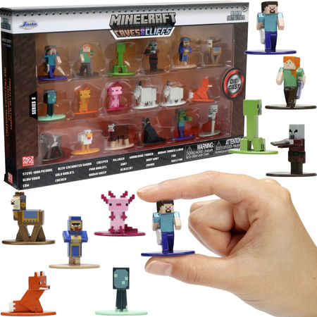 Minecraft Sada 18 kovových sběratelských figurek