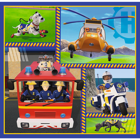 Trefl Puzzle 3v1 Požárník Sam v akci 106 prvků
