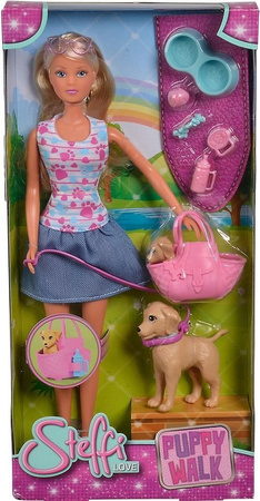 Panenka Steffi na procházce se psy + příslušenství