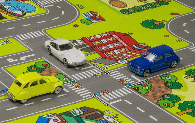 Humbi Puzzle piankowe Mata piankowa Miasto Uliczki 31,5 x 31,5 x 1cm 9 szt.