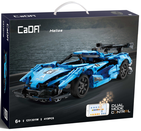 CaDA Construction Blocks Závodní auto Helios Sportovní auto na dálkové ovládání 419 RC dílků