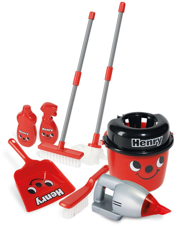 Dětský úklidový vozík s vysavačem a mopem Henry Deluxe Casdon