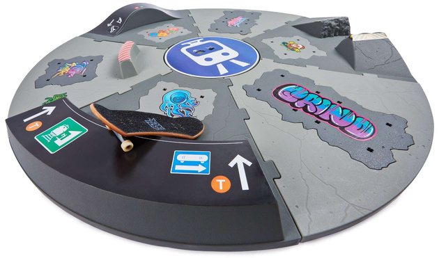 Shredline šedá sada otočného nájezdového hmatníku 360 stupňů 51 cm + příslušenství Tech Deck