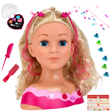 Velká hlava Hair Styling Doll Kadeřník Princezna Coralia Princezna Coralie + make-up paleta pro děti