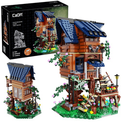 CaDA stavební kostky sada Four Seasons Tree House 1155 kusů LED světlo