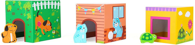 Small Foot 10044 Pyramidové puzzle se zvířaty