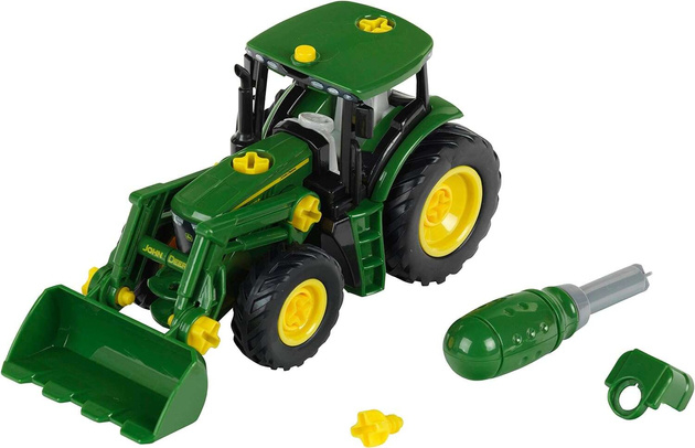 Traktor John Deere kroucení konstrukční sada Klein Zemědělský stroj Malý mechanický traktor