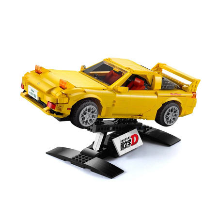 CaDA Stavebnice Auto 35 cm městské auto žluté Mazda RX-7 manga Initial D 1655 prvků