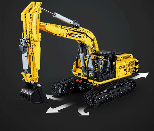 Cada C61082W Funkční RC cihly Bořek construction 1702 el. + Systém napájení pro dálkové ovládání rýpadla C61082W