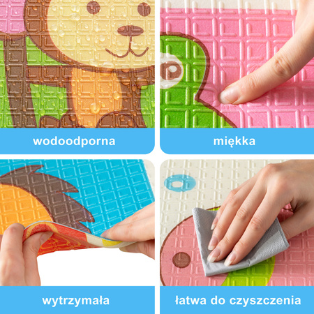 Humbi Oboustranná skládací vzdělávací podložka z pěny XPE 200x180x1