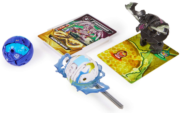 Bakugan Startovní sada 3 sběratelských figurek Special Attack Mantid Titanium Dragonoid Trox Spin Master