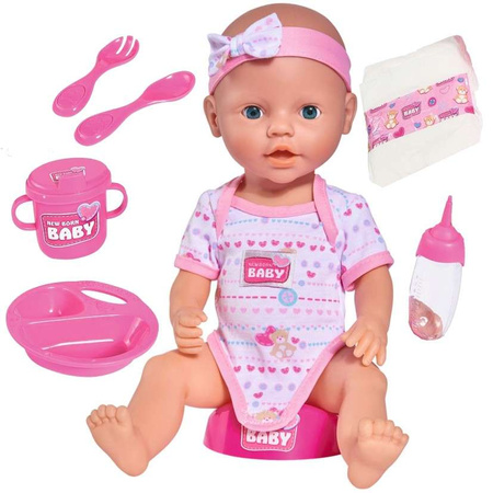 New Born Baby Funkční dětská panenka pije moč 43 cm