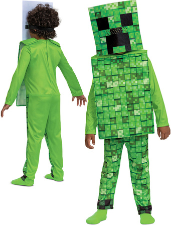 Minecraft karnevalový kostým pro chlapce Creeper maškarní kostým 109-126 cm (4-6 let)