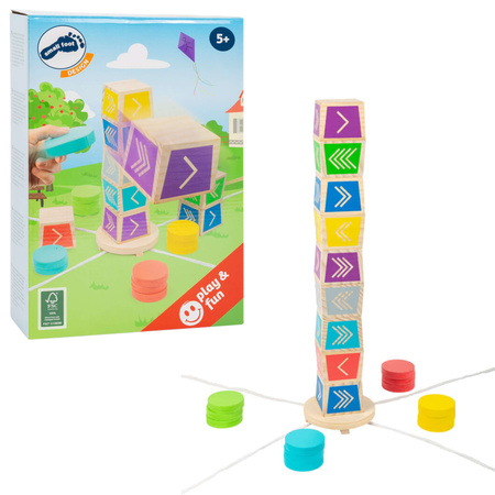 Dřevěná věžová arkádová hra Small Foot Kubb
