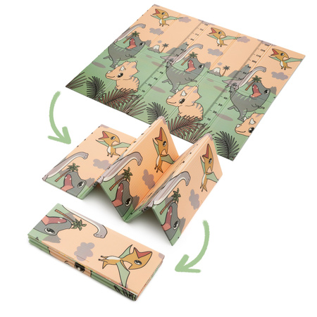 Humbi Tlustá vzdělávací podložka 2 v 1 z pěny XPE 200x180 Dinosauři Zvířata Písmena Spalničky