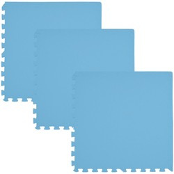 Humbi Pěnová podložka Puzzle 3 ks. modrá modrá 62 x 62 x 1 cm velký