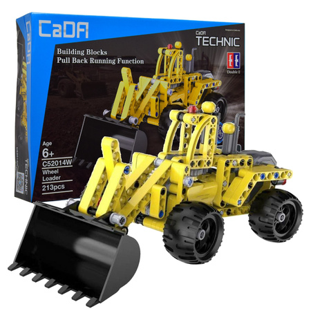 CaDa Technic stavebnice 25 cm žlutá Max pull back 213 dílků