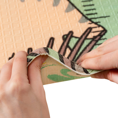 Humbi Tlustá vzdělávací podložka 2 v 1 z pěny XPE 200x180 Dinosauři Zvířata Písmena Spalničky