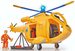 Sada Požárník Sam Žlutý záchranářský vrtulník Wallaby 2 světelné zvuky + figurka a příslušenství 3+ Simba