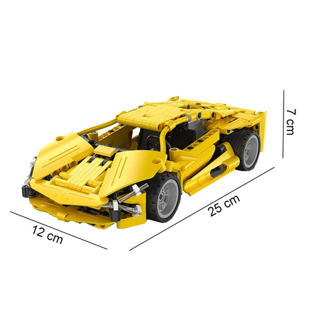 CaDA Stavební kostky 24 cm Lightning Sports Car pull-back 357 dílků