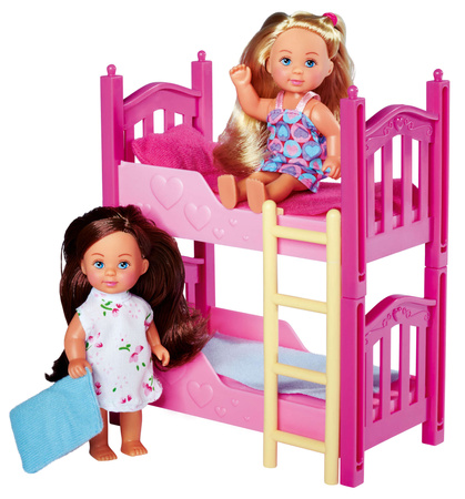 Evi Love Sada 2 panenek a patrové postele + příslušenství