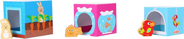 Small Foot 10044 Pyramidové puzzle se zvířaty