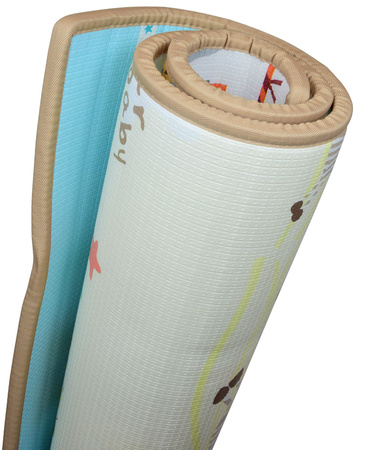 Humbi oboustranná výuková pěnová podložka Ulice Zvířata 180 x 150 x 2 cm pastelově silná velká