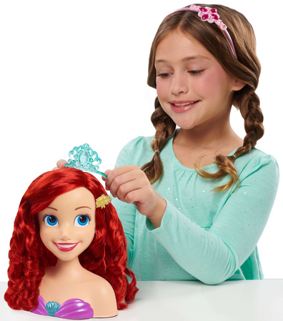 Disney Princess Hair Styling Head Doll Malá mořská víla Ariel Malá mořská vílaKadeřník + příslušenství