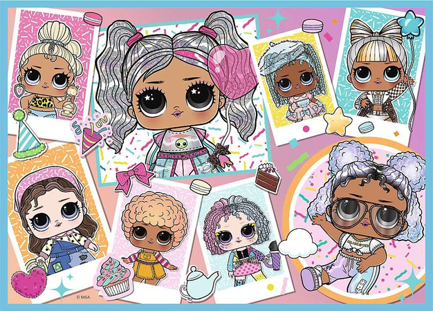 Puzzle 4v1 Seznamte se s panenkami L.O.L. Překvapení! 207 prvků