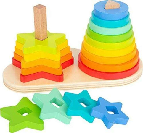 Small Foot 11720 Pyramidové puzzle hvězdy kruhy