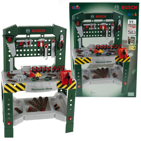 Velká dílna Bosch s dětským nářadím 77 položek Klein 8574