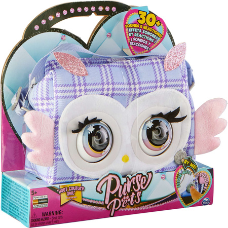 Purse Pets Hoot Couture Owl Sowa Interaktywna torebka z oczami Dźwięk