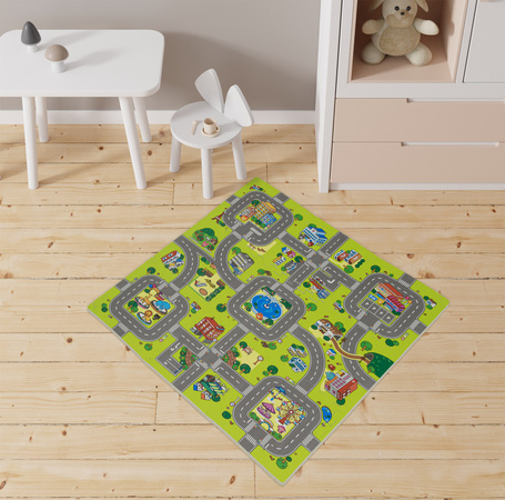 Humbi Puzzle piankowe Mata piankowa Miasto Uliczki 31,5 x 31,5 x 1cm 9 szt.