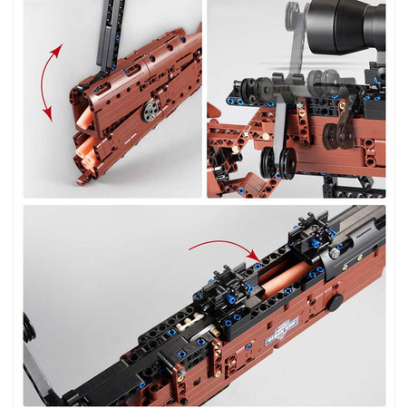 Cada Mušketa Karabina konstrukční bloky 98K brokovnice + 5 nábojů a dalekohled C61010W