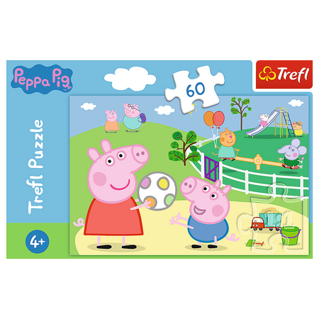 Trefl 17356 Puzzle 60 Prasátko Peppa Hraní ve skupině