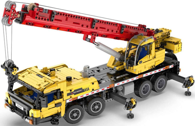 Stavebnice Cada Velký náklaďák s pohyblivým LůďaNákladní auto s jeřábem 1831 dílků