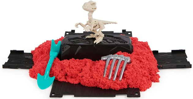 Kinetic Sand Excavation Dino XCavate Skeleton Dinosaur Search Kit Kinetic Sand + příslušenství