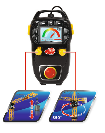 Mega jeřáb Jeřáb se zvukovým dálkovým ovládáním 100 cm + dálkové ovládání