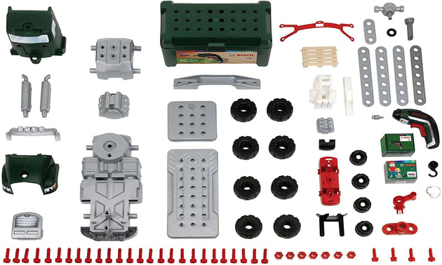 Velký otočný vozík Bosch se šroubovákem pro děti 86el. Klein