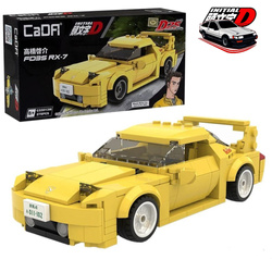 CaDA Construction Blocks Double Eagle Race Car Mazda FD35 RX-7 žluté auto 278 kusů 