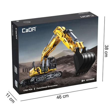 Cada C61082W Funkční RC cihly Bořek construction 1702 el. + Systém napájení pro dálkové ovládání rýpadla C61082W