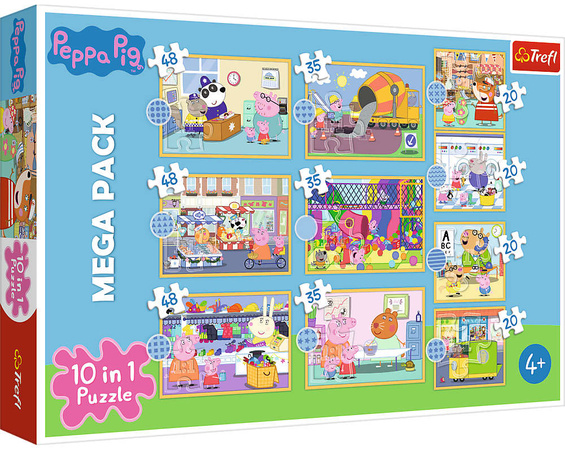 Trefl Puzzle 10v1 Seznamte se s prasátkem Peppou
